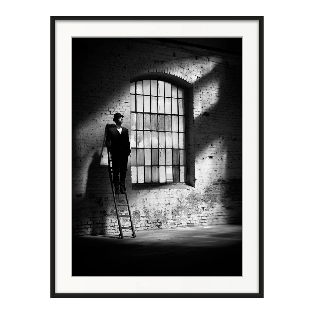 Reaching Beyond Shadows — original framed print by Sascha van der Werf