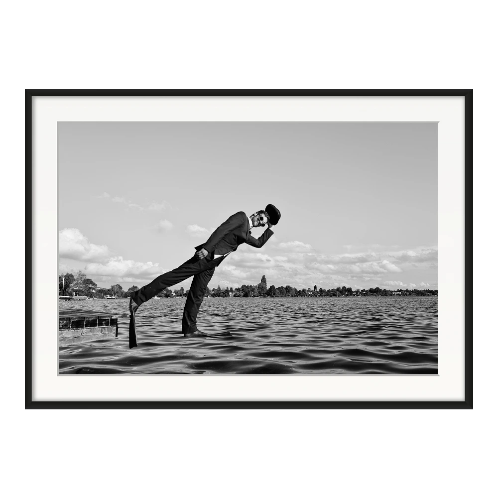 A Day at the Lake No. 1 — original framed print by Sascha van der Werf