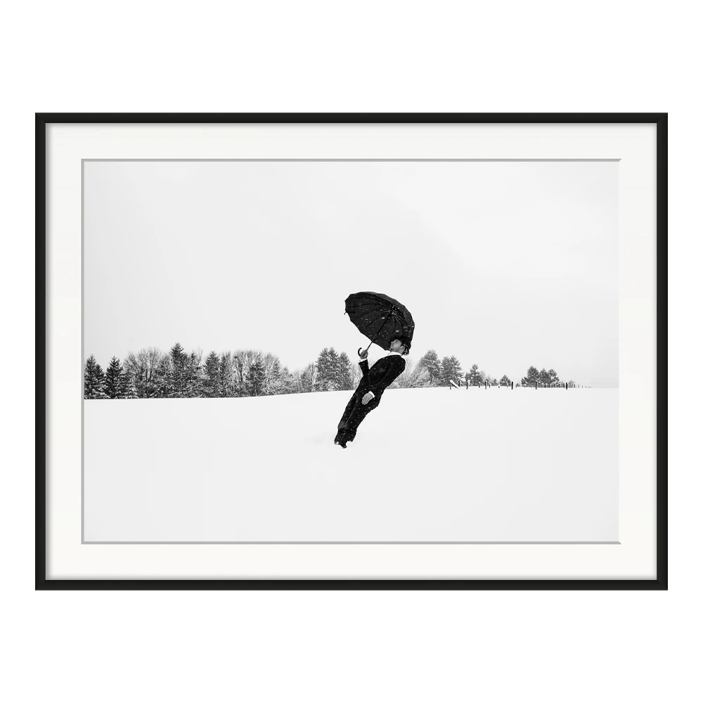 Between the Snowflakes — original framed print by Sascha van der Werf