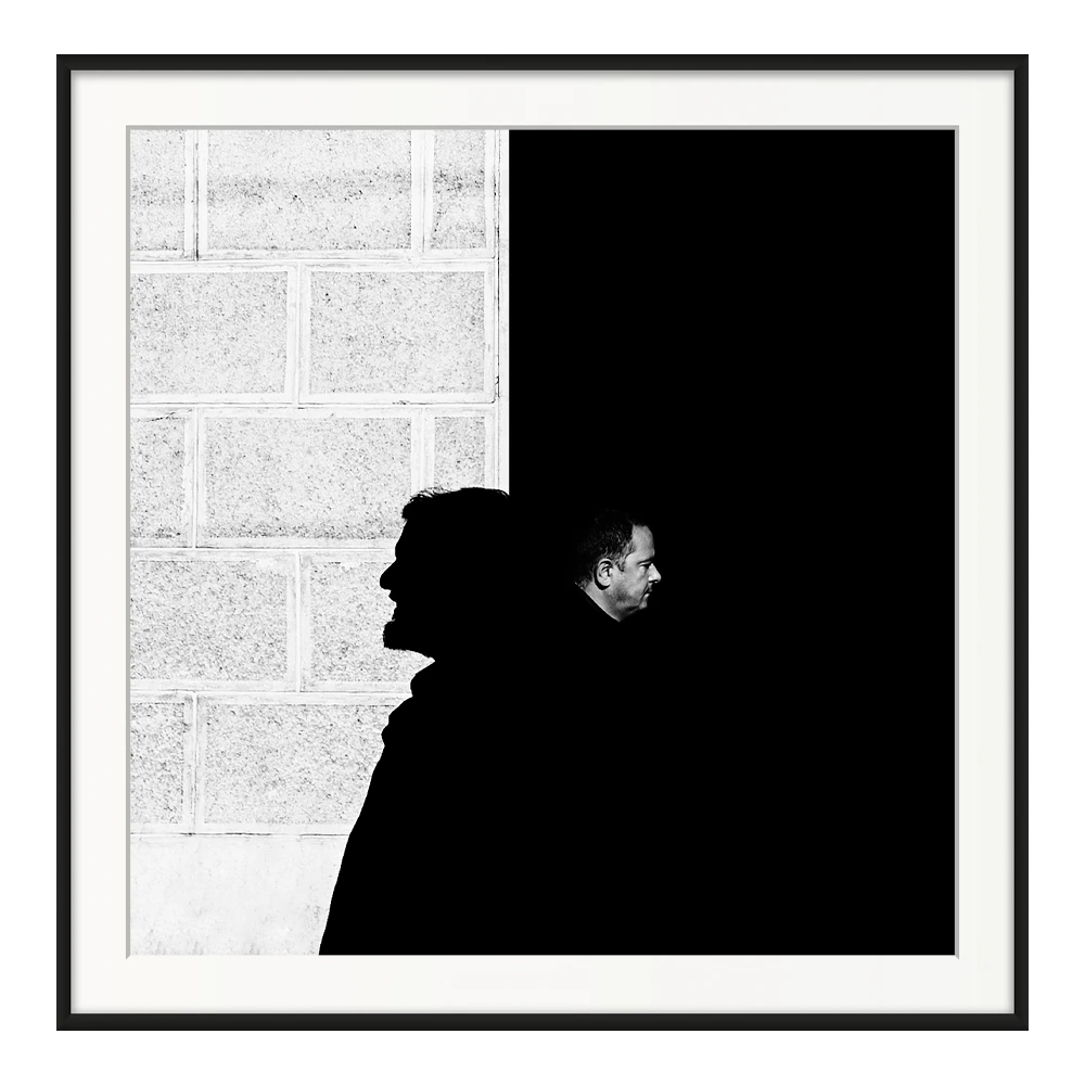 Between the Shadows — original framed print by Sascha van der Werf
