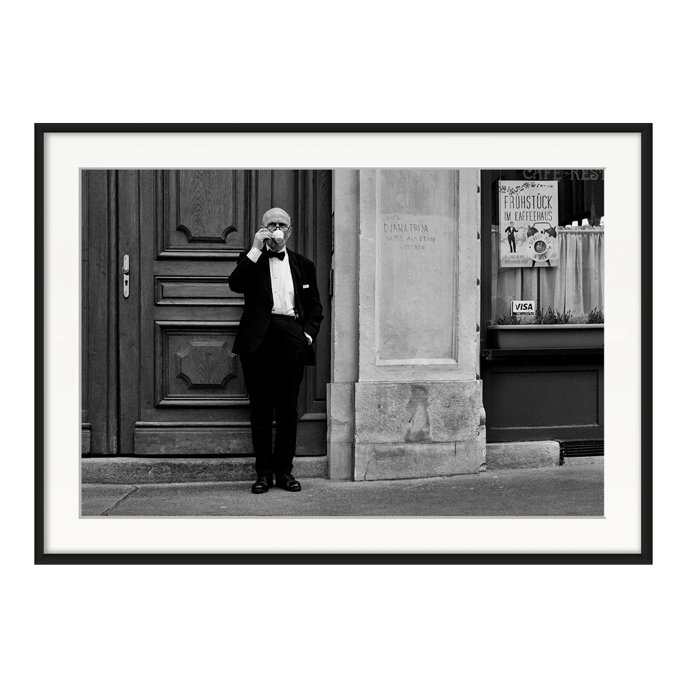 The Waiter — original framed print by Sascha van der Werf