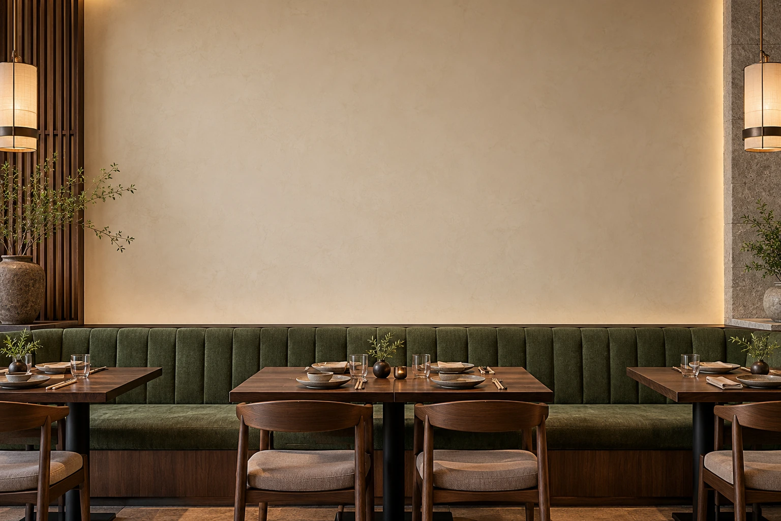 Asiatisches Restaurant – beispielhafter Raum